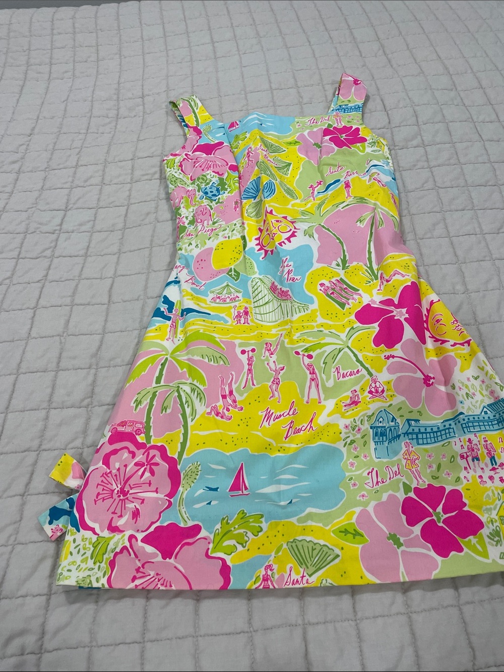 Lilly Pulitzer Bright Tropical Floral Mini Dress - Pink, Yellow, Blue